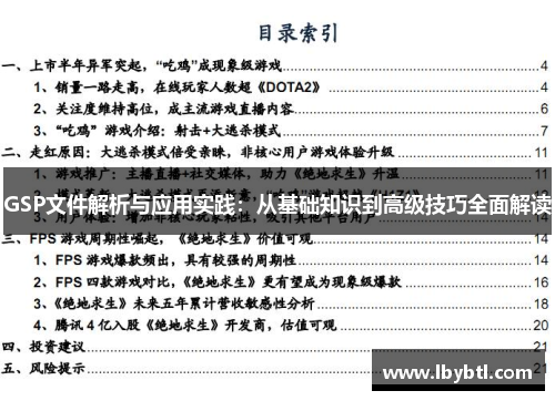 GSP文件解析与应用实践：从基础知识到高级技巧全面解读